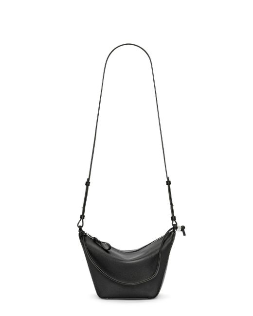 Loewe Black Luxury Mini Hammock Hobo Bag In Classic Calfskin