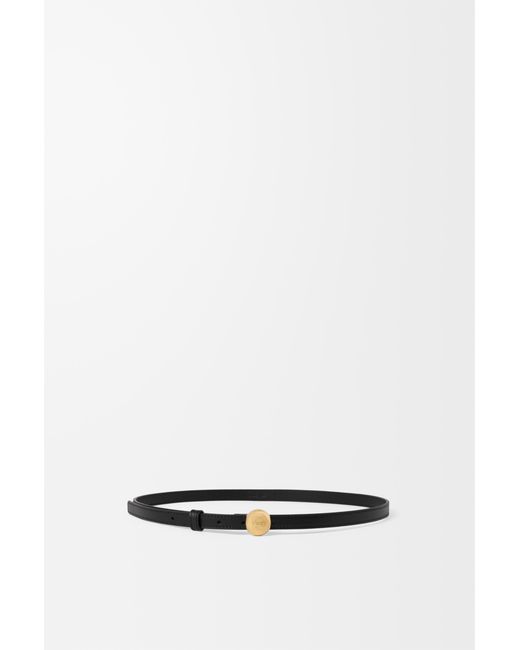 Loewe White Luxury Pebble Belt In Smooth Calfskin
