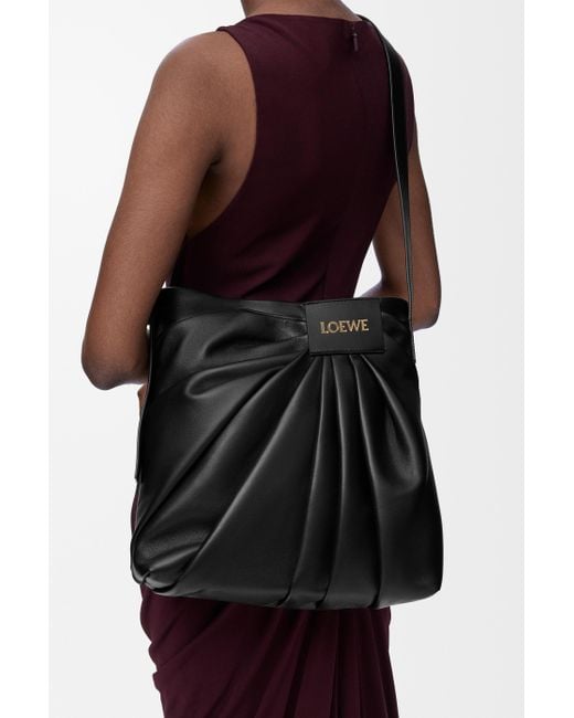 Loewe Black Draped Tote