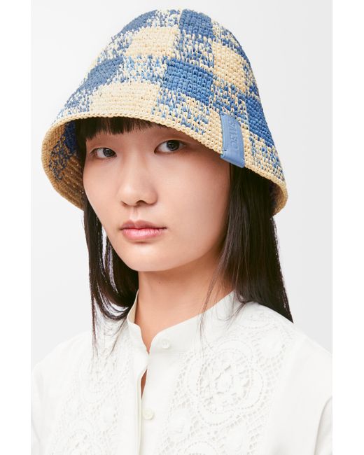 Sombrero De Pescador En Rafia Mujer Loewe de color Multicolor