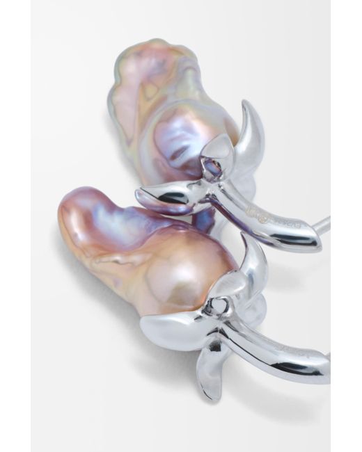 Loewe White Strawberry Earrings
