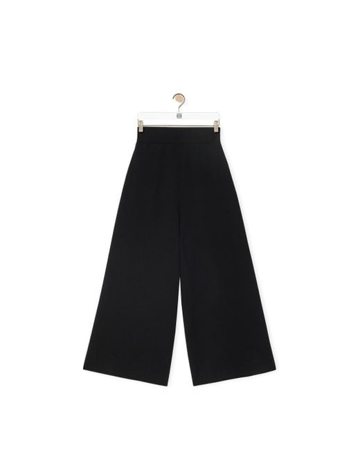 Loewe Black Luxury Cropped Trousers In Cashmere