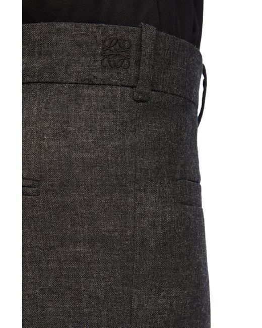 Loewe Black Bootleg Trousers In Wool for men