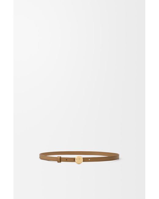 Loewe White Pebble Belt In Smooth Calfskin