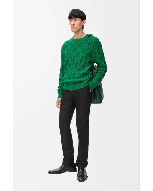 Jersey En Algodónsize Hombre Loewe de hombre de color Green