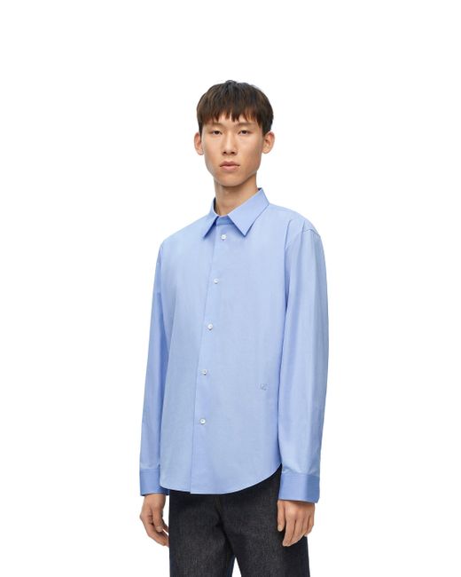 Loewe Blue Shirt In Cotton for men