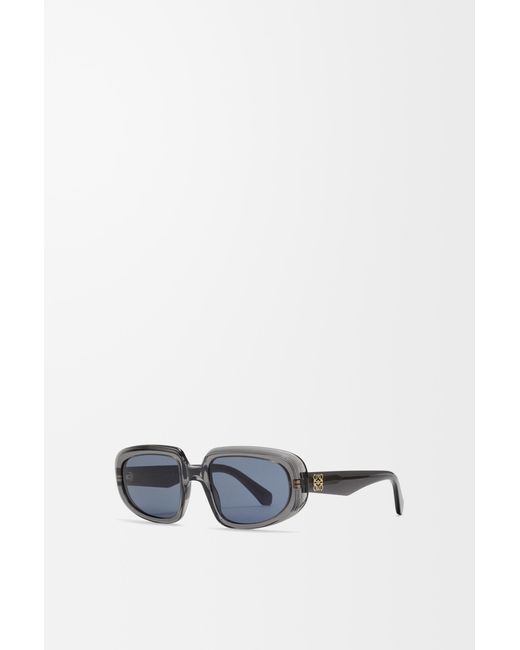 Loewe White Mini Anagram Steps Rectangular Sunglasses For