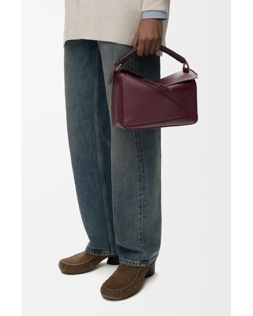 Loewe Purple Small Puzzle Bag