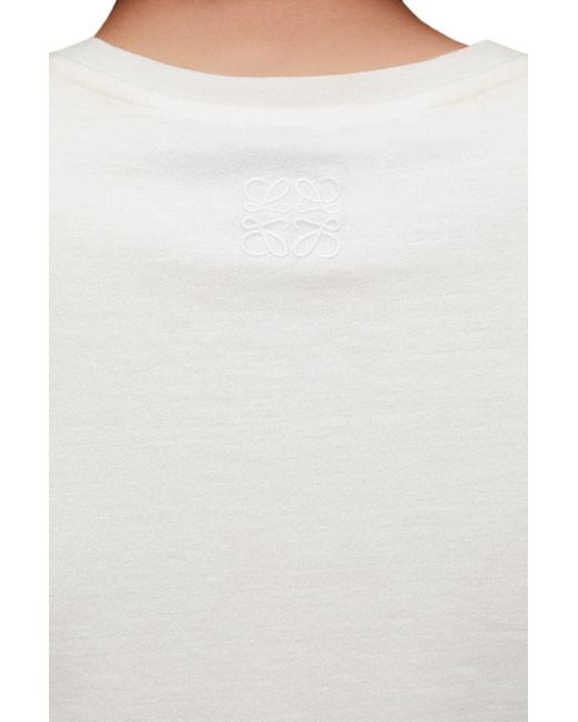 Loewe White Luxury Knot Top In Cotton Blend