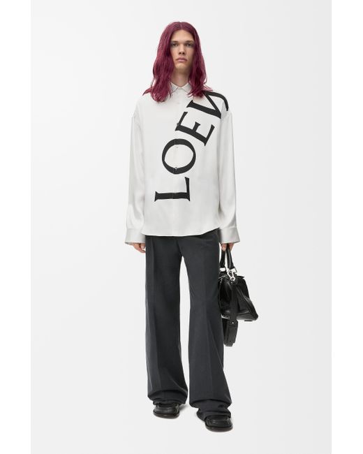 Camisa En Sedasize Hombre Loewe de hombre de color White