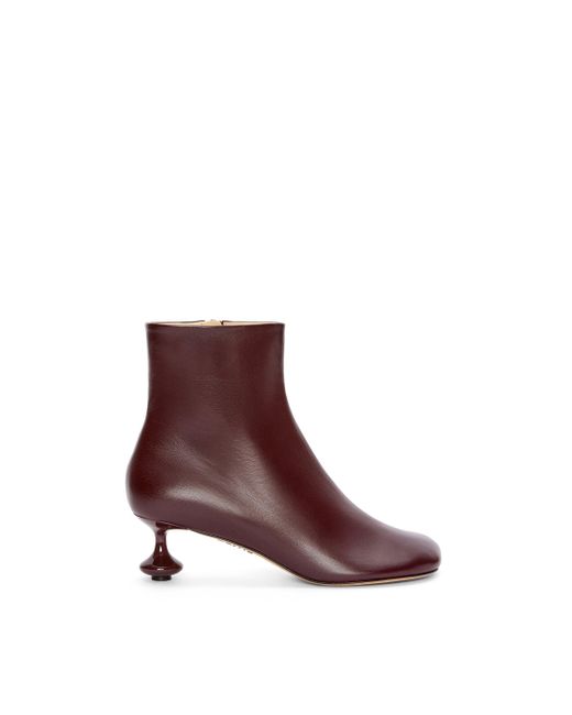Loewe Brown Toy Sculpted-heel Leather Ankle Boots