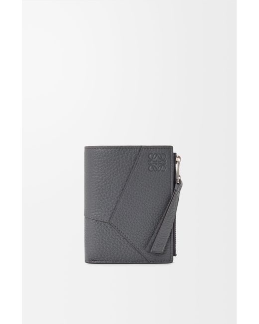 Loewe Gray Puzzle Slim Compact Wallet for men
