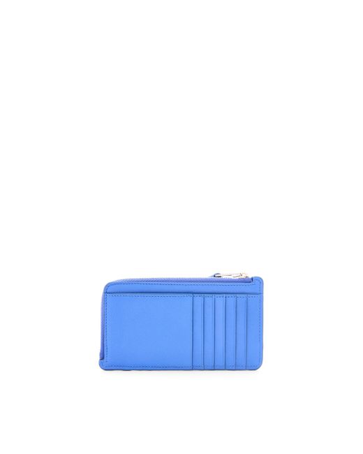 Loewe Blue Luxury Puzzle Long Coin Cardholder In Classic Calfskin for men