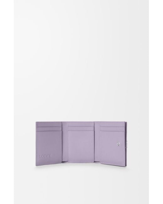 Loewe Purple Anagram Trifold Wallet