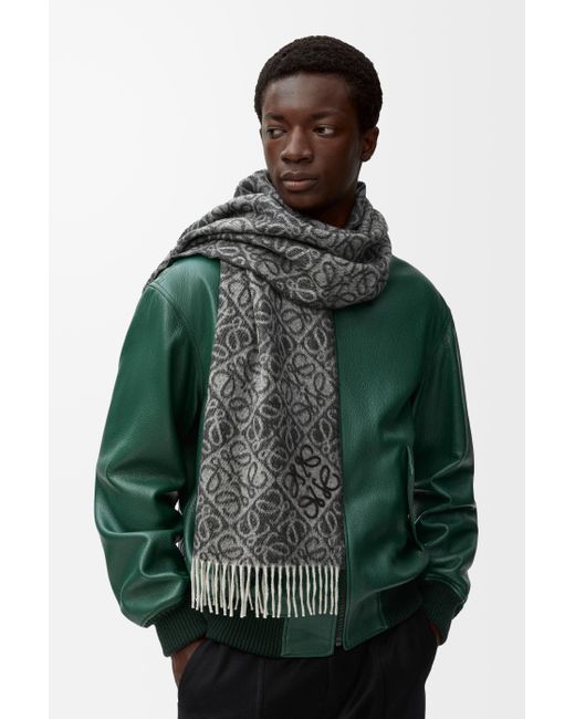 Loewe Green Anagram Scarf
