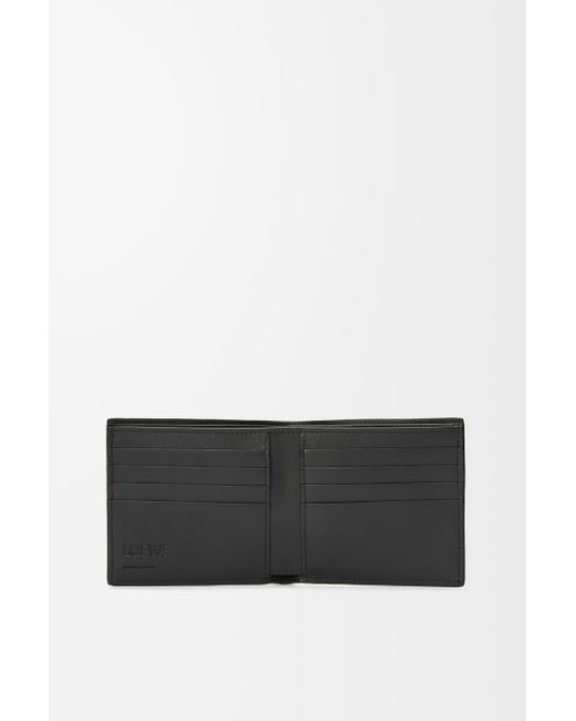Loewe White Luxury Bifold Coin Wallet In Soft Grained Calfskin For for men