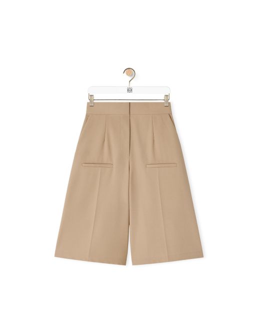 Loewe White Tailored Shorts In Cotton
