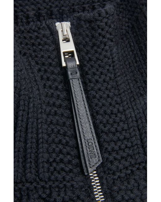 Loewe Blue Luxury Zip Collar In Wool for men