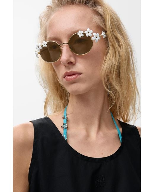 Loewe White Daisy Field Sunglasses For