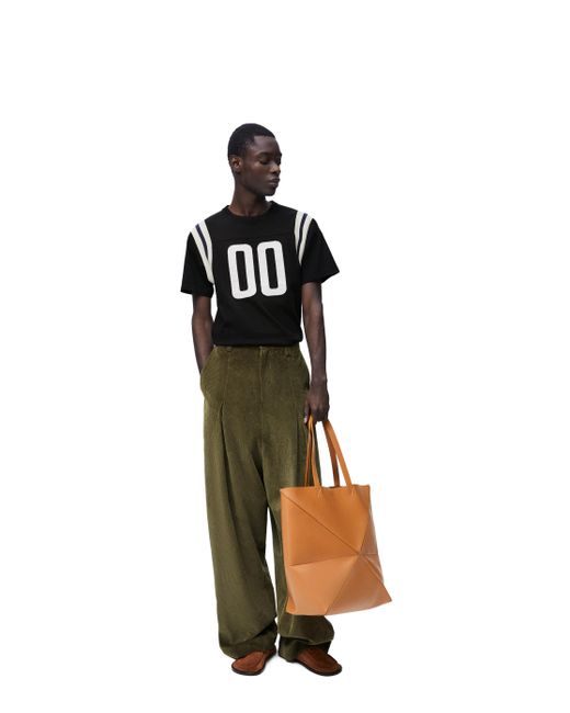 Loewe Black Luxury Regular Fit T-shirt In Cotton And Viscose for men