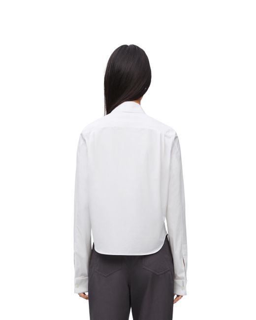 Loewe Black Pleated Shirt In Cotton