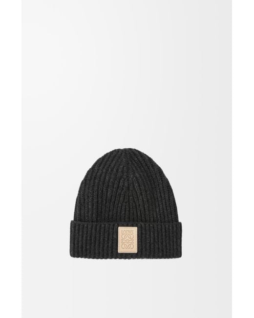 Loewe Black Beanie In Cashmere