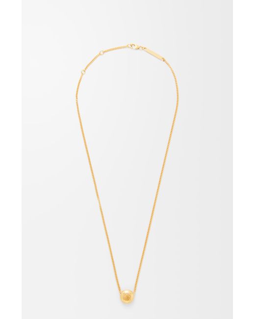 Loewe White Pebble Necklace In Sterling Silver