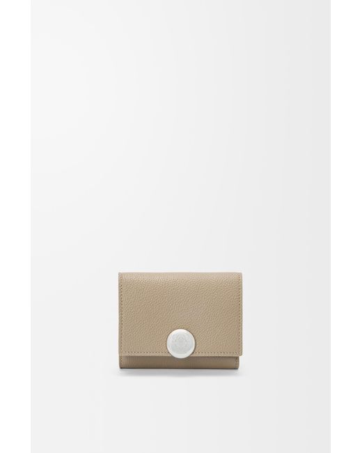Loewe White Pebble Trifold Wallet