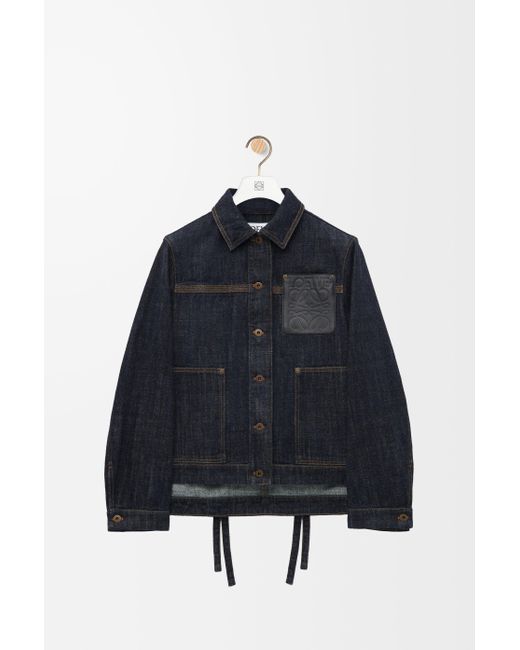 Chaqueta Workwear En Denim Mujer Loewe de color Blue