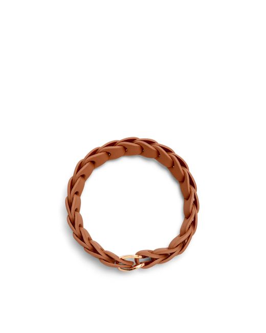 Loewe Brown Luxury Woven Bracelet In Calfskin