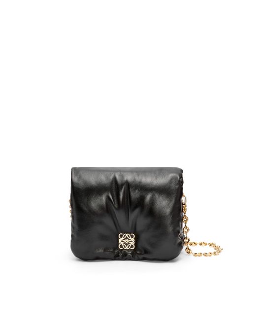 Loewe Leather Luxury Puffer Goya Bag In Shiny Nappa Lambskin For Women ...