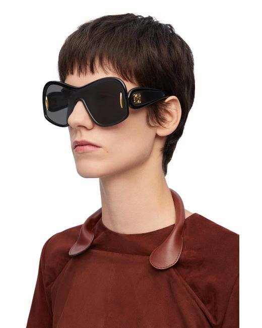 Loewe Red Luxury Square Mask Sunglasses In Acetate And Nylon