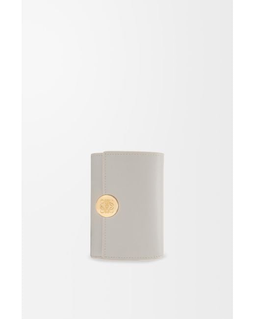 Loewe White Pebble Small Vertical Wallet
