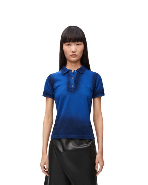 Loewe Blue Luxury Polo In Cotton For