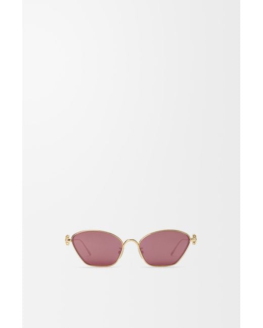 Loewe Pink Anagram Bombé Hexagon Sunglasses For
