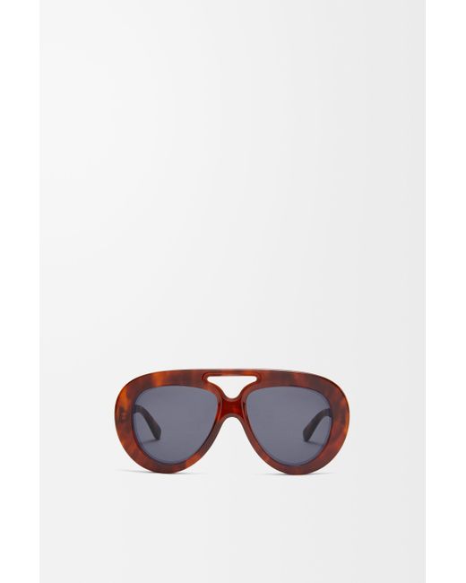 Loewe Green Luxury Round Spoiler Aviator Sunglasses