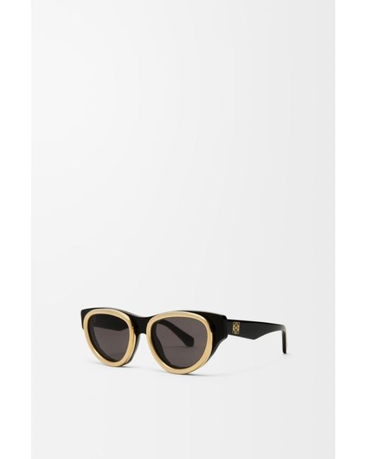 Loewe White Mini Anagram Swan Sunglasses For