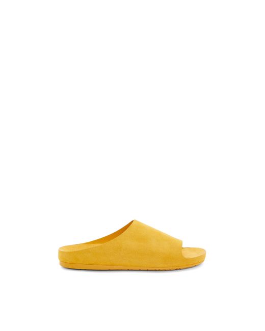 Loewe Yellow Luxury Lago Sandal In Suede Calfskin for men