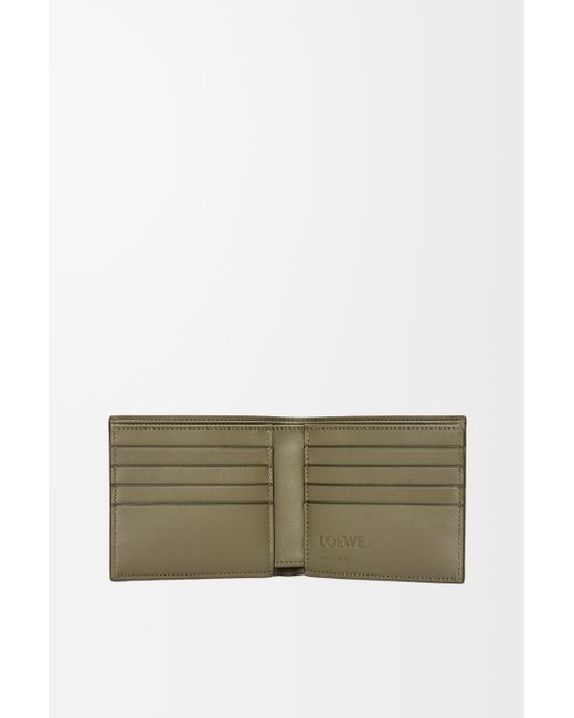Cartera Con Dos Pliegues En Piel De Cuero Satinada Hombre Loewe de hombre de color Green