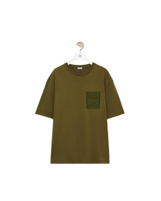 Loewe Green Luxury Relaxed Fit T-shirt In Cotton for men