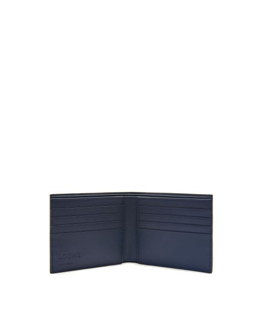 Loewe Blue Leather Bifold Wallet for men