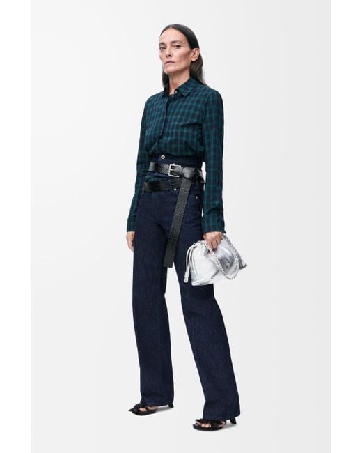 Loewe Blue Luxury Belted Jeans In Denim
