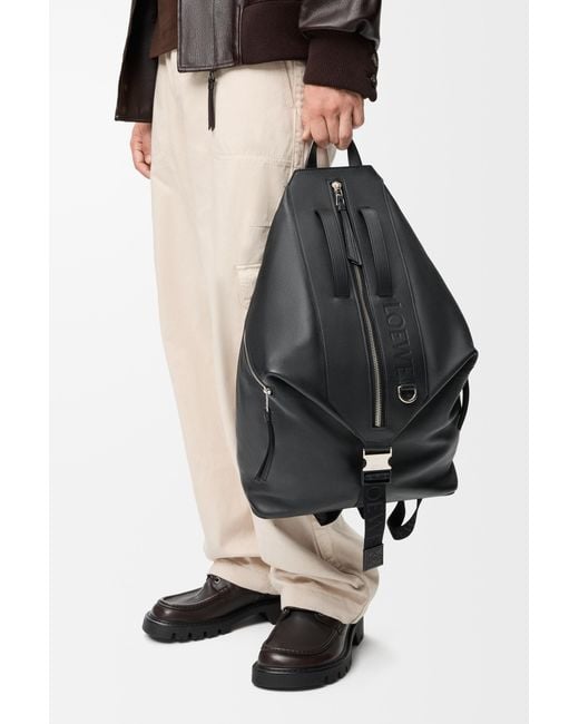 Loewe Black Convertible Backpack for men