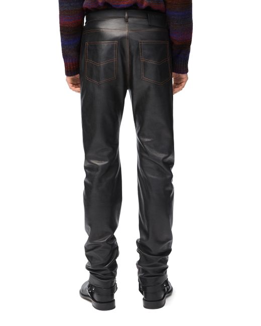 Loewe Black Luxury Trousers In Nappa Calfskin For for men