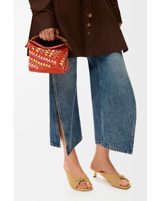 Loewe Red Mini Puzzle Edge Bag