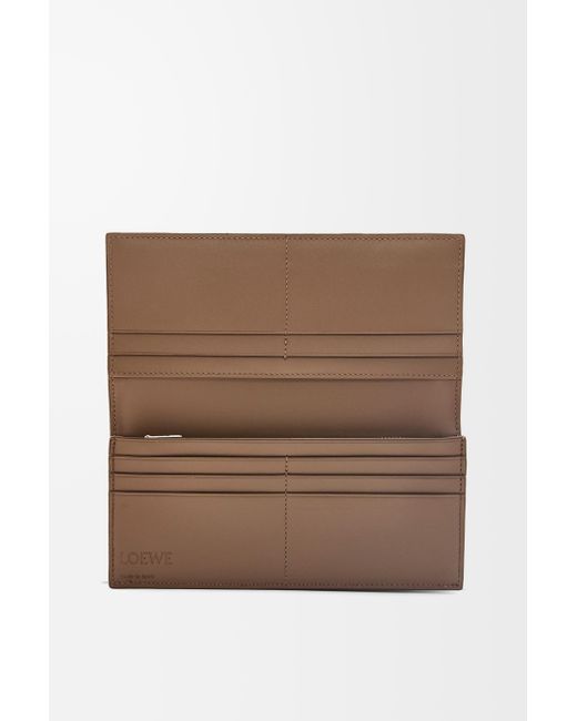 Cartera Horizontal Larga En Piel De Cuero Hombre Loewe de hombre de color Brown
