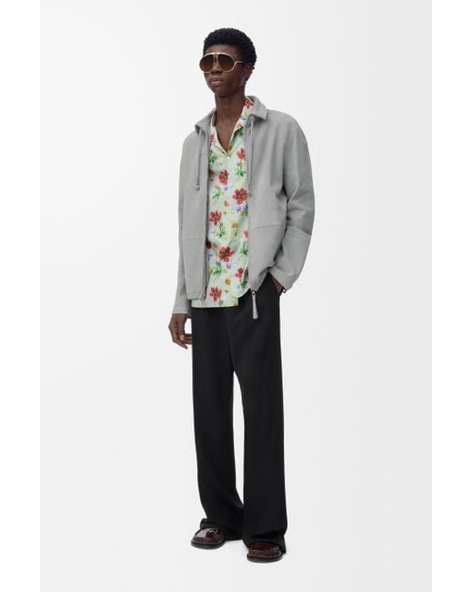 Loewe Gray Zip-Up Jacket for men