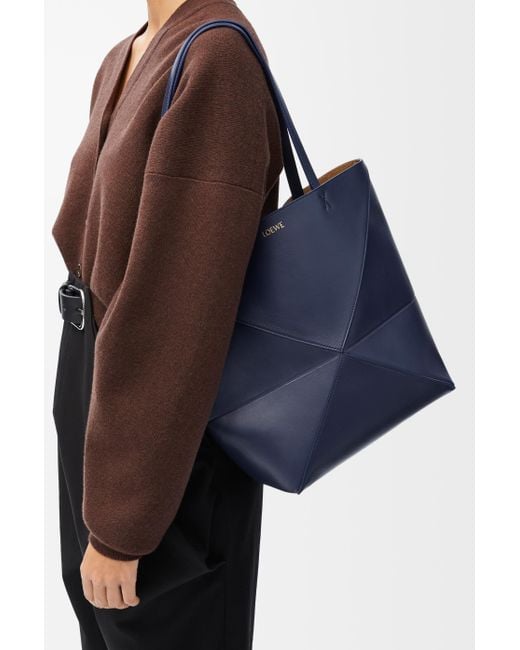 Loewe Blue Puzzle Medium Shopper Bag