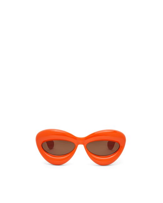 Loewe Orange Inflated Cateye Sunglasses In Nylon