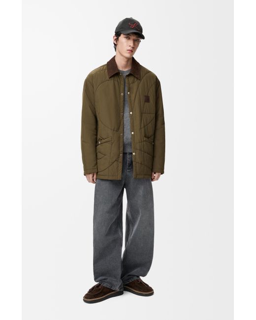 Loewe Green Padded Overshirt for men